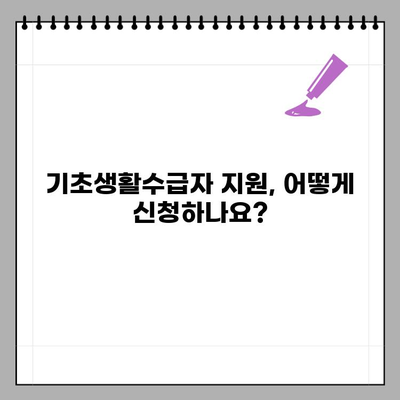 기초생활수급자 지원, 조건부터 신청까지 완벽 가이드 | 나이, 재산, 소득 기준, 수령액, 신청 방법