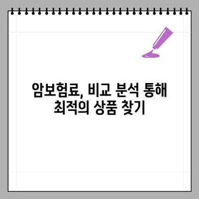 암보험 가입, 똑똑하게 하는 5가지 방법 | 암보험 가이드, 보장 분석, 비교 추천