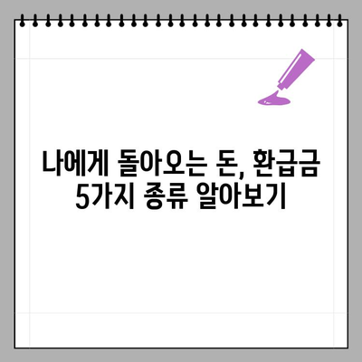 놓치면 손해! 내가 받을 수 있는 환급금 5가지, 지금 바로 확인하세요 | 환급금 조회, 신청 방법, 종류