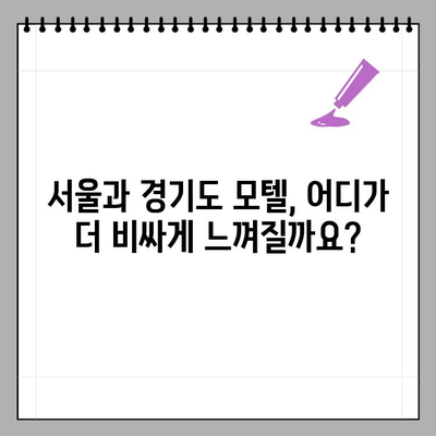 서울 모텔 vs 경기도 모텔| 어디가 더 비쌀까요? | 가격 비교, 지역별 특징, 추천 팁