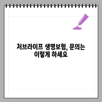 처브라이프 생명보험 홈페이지 바로가기| 사이버고객센터 이용 안내 | 고객 지원, 문의, FAQ