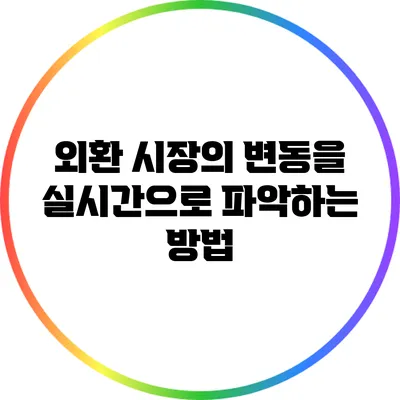 외환 시장의 변동을 실시간으로 파악하는 방법