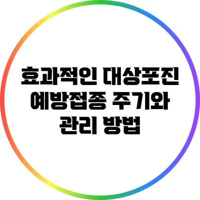 효과적인 대상포진 예방접종 주기와 관리 방법