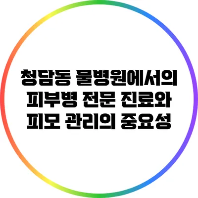 청담동 물병원에서의 피부병 전문 진료와 피모 관리의 중요성