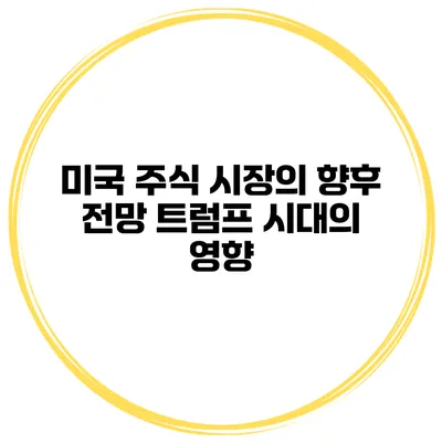 미국 주식 시장의 향후 전망 트럼프 시대의 영향